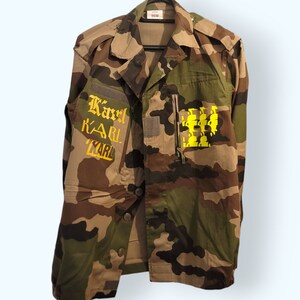 Veste militaire, camouflage, customisée originale, pièce unique. image 2