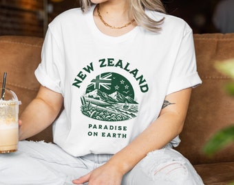 New Zealand paradise on earth T-shirt | NZ shirt | New Zealand vacation gift | Oceania travel destination shirt | unisex sizing