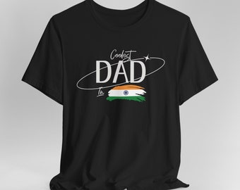 Coolest dad in India T-shirt | wholesome Father's Day gifts | gift for dad, husband and grandpa | soft shirt for men | word play