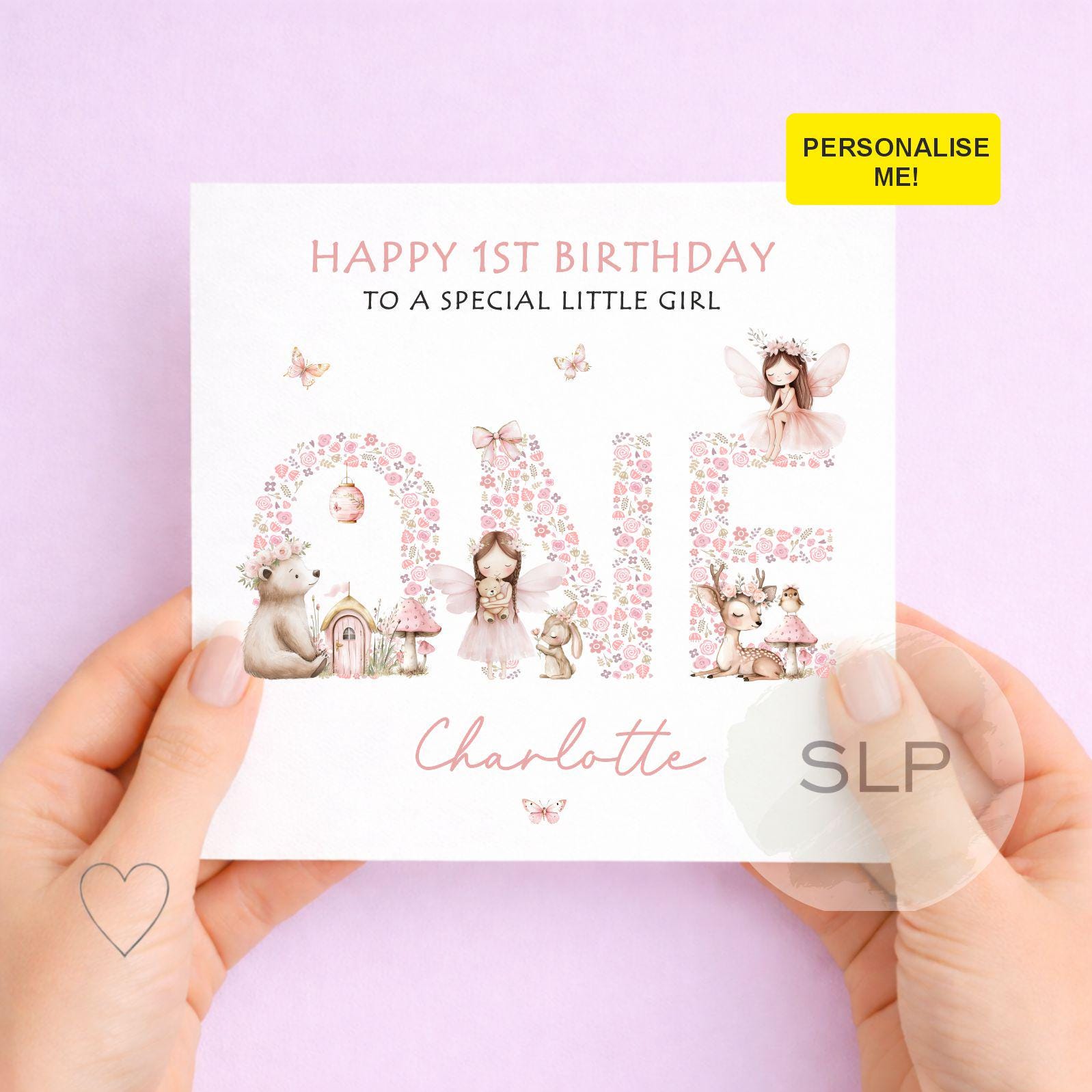 Fairy 1st Birthday Card Girl | Personalised Fairy Garden Birthday Card ...