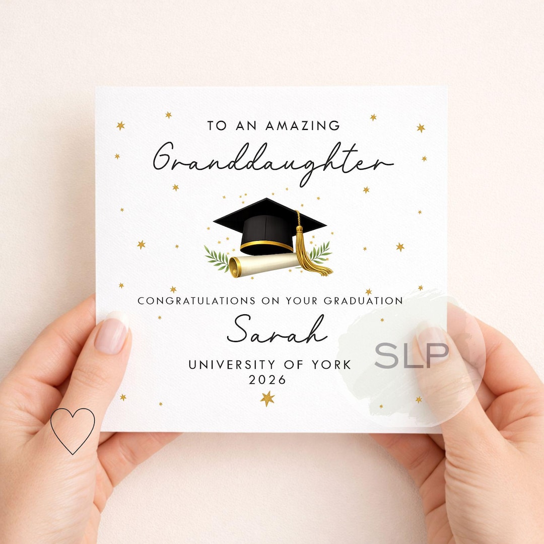 Personalised Graduation Card – Custom Name University & Year ...