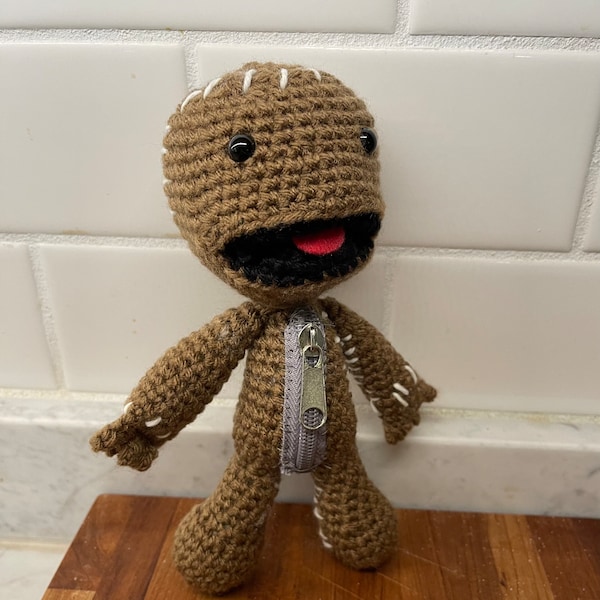 Sackboy handmade crocheted amigurumi plush toy