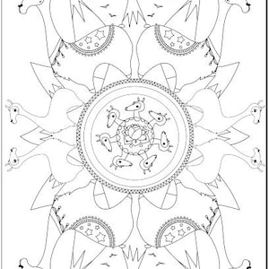 Voodoodles Llama collection coloring pages image 1