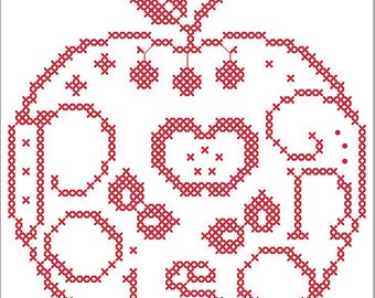 Poison Apple Cross stitch pattern PDF