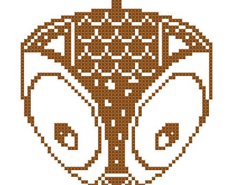 Acorn Deer Cross Stitch PDF Instant Download