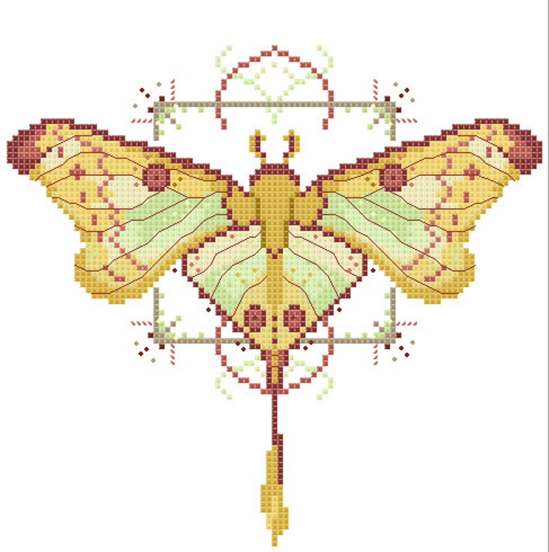 Luna Moth Cross Stitch Pattern - Etsy