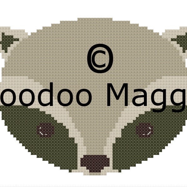 Woodland Raccoon Cross stitch pattern