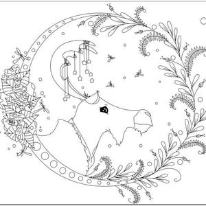 Voodoodles - Summer Moose coloring page