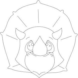Voodoodles - Cut and Color Triceratops coloring page