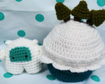 Cupcake and Mini Yeti playset Crochet pattern PDF