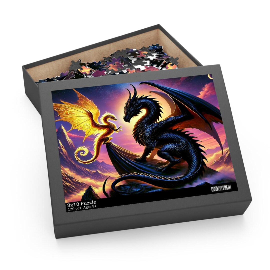 Tairn and Andarna Fourth Wing Dragon Puzzle (120, 252, 500-piece