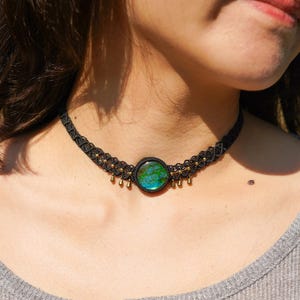 Handmade Macrame Necklace with Labradorite | Crystal Healing Jewelry | Boho Festival Necklace | Natural Gemstone | Spiritual Gift for Her