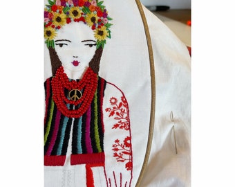 SADIE ukraine doll embroidery pattern