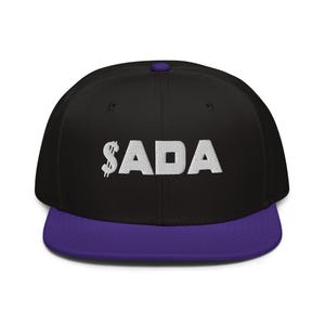 Gorra con visera plana con diseño de criptomoneda ADA Cardano Ticker