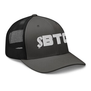 Gorra de camionero con logo de criptomoneda BTC Bitcoin Ticker