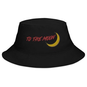 Naar de maan Crypto Tokens Meme Coins Bucket Hat
