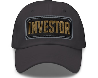 Gorra de papá para inversores financieros: gorra bordada para traders, aficionados a la bolsa y amantes de las criptomonedas. Finanzas alternativas.