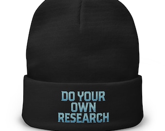 Faites votre propre recherche - Bonnet crypto à revers brodé pour les commerçants de Bitcoin Ethereum Solana | Casquette chaude en coton mélangé