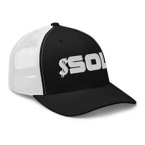 Gorra de camionero con cierre tipo snapback con criptomoneda SOL Solana Ticker