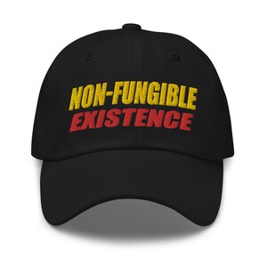NFT Non-Fungible Existence world of Crypto Bitcoin Baseball Cap Dad hat