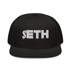 Gorra plana con visera plana con símbolo de criptomoneda ETH Ethereum