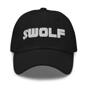Gorra de béisbol bordada con criptomoneda Ticker WOLF Landwolf Solana Gorra de papá