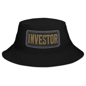 Financial Investor Bucket Hat – Cryptocap voor Bitcoin Ethereum Solana-handelaren | Streetwear geborduurde katoenen keperstof