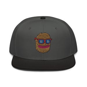 Gorra plana con visera plana con diseño de moneda y meme WOLF de Landwolf en Solana