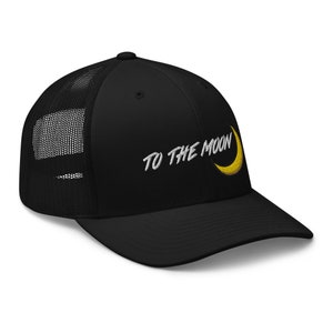 To The Moon Crypto Tokens Coins NFT Trucker Cap Snapback Hat