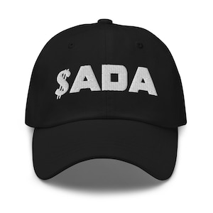 Gorra de béisbol bordada con criptomoneda Ticker ADA Cardano