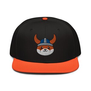 Gorra plana con visera ajustable y diseño de moneda meme Floki Inu