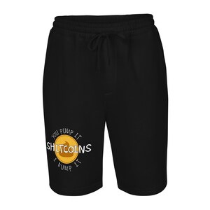 May include: Black sweatpants with a white graphic print that says "You pump it, Shitcoins, I dump it". The graphic also includes a yellow poop emoji.