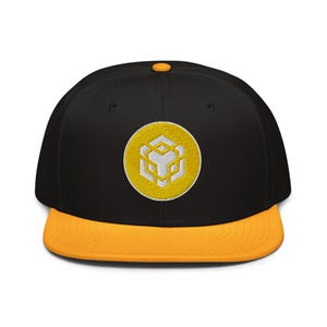 Gorra plana con visera ajustable con el activo digital criptográfico más importante de Binance BNB