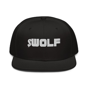 Gorra plana con visera plana con criptomoneda Landwolf Solana Ticker de WOLF