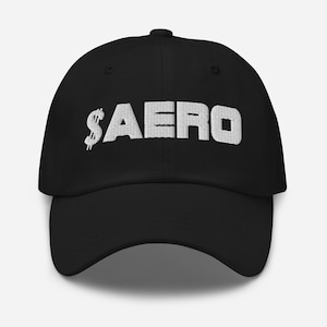 Gorra de béisbol bordada con criptomoneda Ticker AERO Aerodrome Finance Gorra de papá