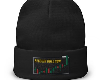 Bitcoin Bull Run Crypto Season 2024 / 25 Embroidered Cuff Beanie Cap