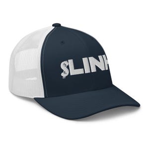 Gorra de camionero con diseño de criptomoneda Chainlink Ticker