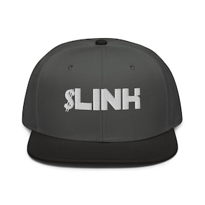 Gorra plana con visera ajustable con criptomoneda Chainlink Ticker