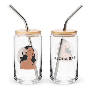 Aloha Bae Var. 3 Collectible Can-Shaped Glass - Hawaiian Wahine Collection