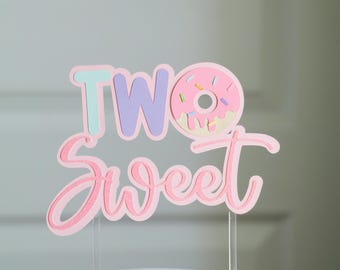 Two Sweet Cake Topper, Second birthday Cake Decoration