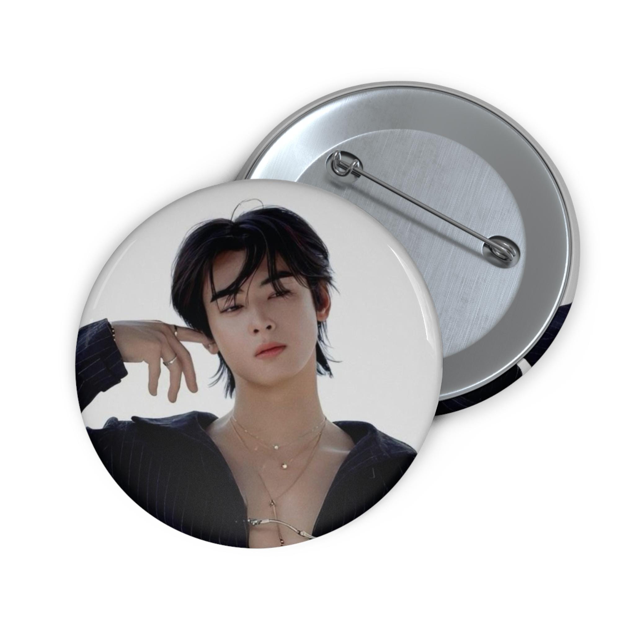 Cha Eun Woo | Korean Pin Buttons | Birthday Gift | Custom | K- Drama ...