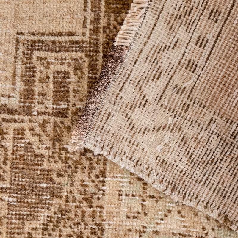 Aztec Beige 8 FT Turkish Vintage Runner Rug Persian Rug, Antique Rug ...