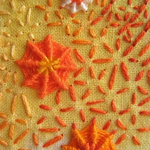 Little Tiger's Orangey Celebration, cute original hand embroidery pattern design PDF image 4