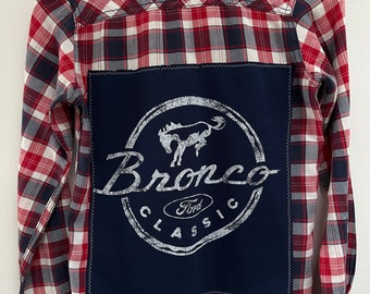 SALE! Bronco Upcycled Flannel Shirt XXS