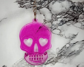 Skull resin keychain