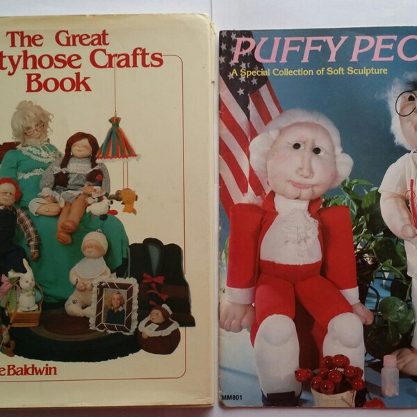 Pantyhose Soft Sculpture Hardcover Book And Softcover Booklet Doll Crafts
