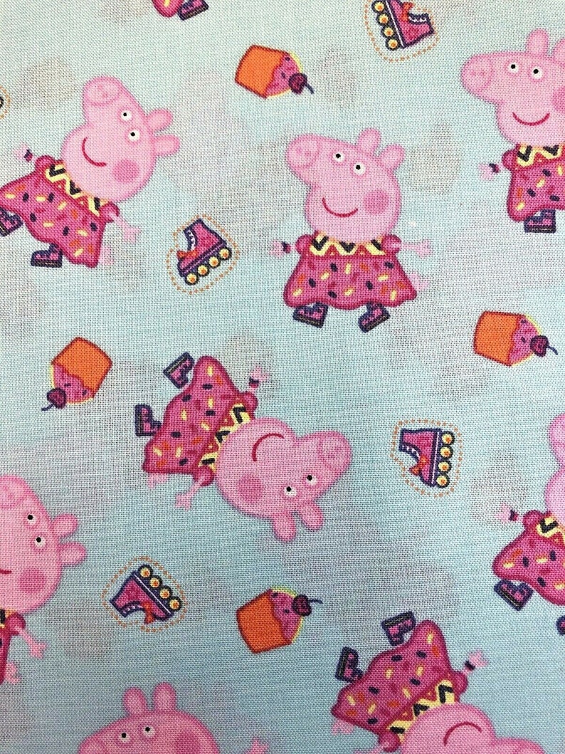 Peppa Pig Cotton Novelty Quilt Fabric Fat Quarter Cupcakes and | Etsy