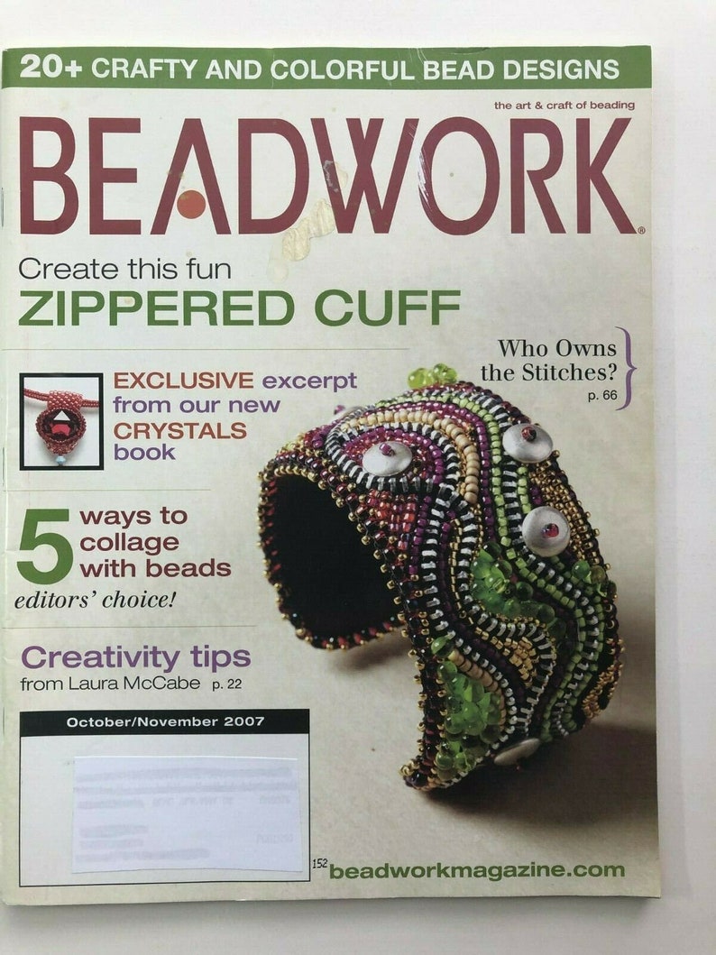 Bead Work Beadwork Magazine Back Issues 2007 Lot of 3 Beads Beading Jewelry