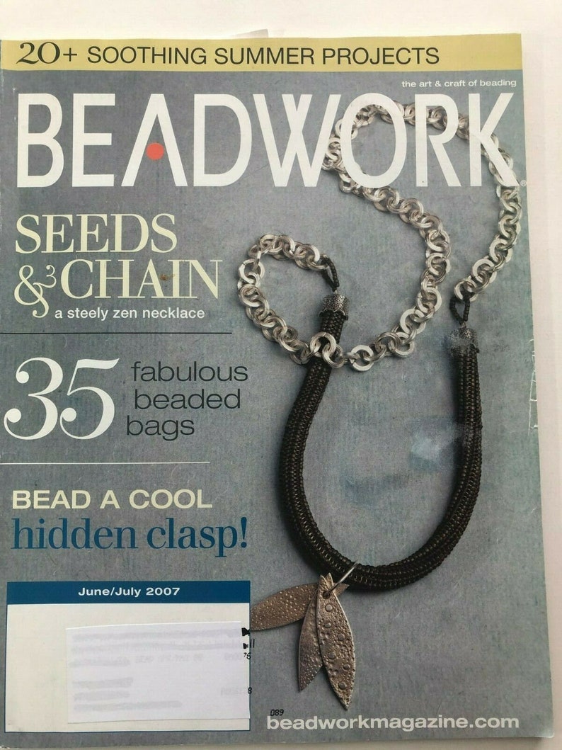 Bead Work Beadwork Magazine Back Issues 2007 Lot of 3 Beads Beading Jewelry