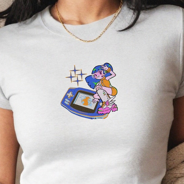 Women's E-Girl Y2K Gamer Shirt, Kid's Heavy Cotton Tee, Gildan, Baby Tee, Trendy T-Shirt, Cute Baby Tee, Gamer Girl Shirt, E-Girl Accessory